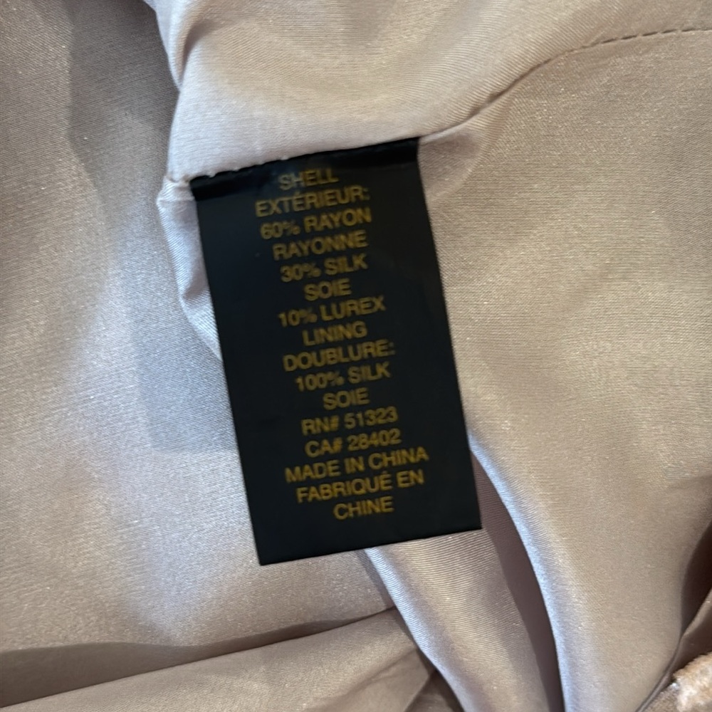 Cynthia Steffe - Josie Burnout Blush & Champagne Gold Metallic Dress - Size: 2 - Picture 9 of 9